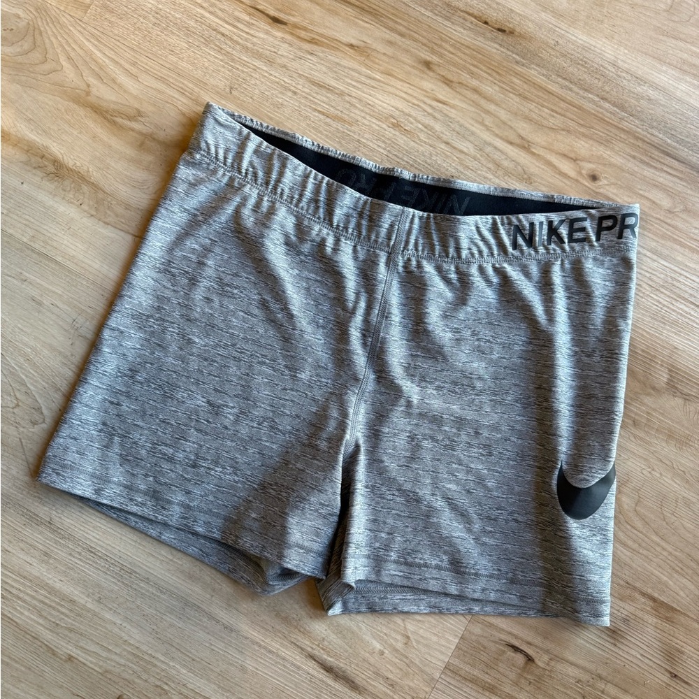 Nike Women's Gray Pro Athletic Shorts